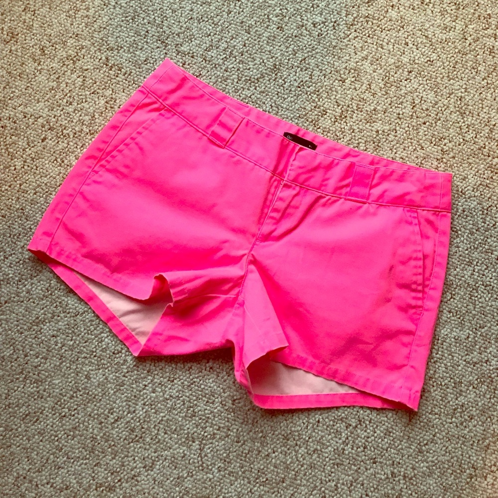 Fluorescent pink shorts